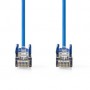 Câble CAT 5e | SF/UTP | RJ45 Male | RJ45 Male | 2.00 m | Rond | PVC | Bleu | Label