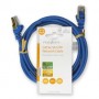 Câble CAT 5e | SF/UTP | RJ45 Male | RJ45 Male | 2.00 m | Rond | PVC | Bleu | Label