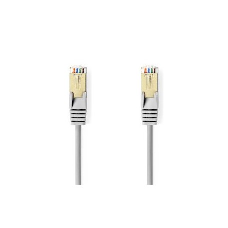 Câble CAT 5e | SF/UTP | RJ45 Male | RJ45 Male | 0.50 m | Rond | PVC | Gris | Label