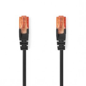 Câble Cat 6 | RJ45 Male | RJ45 Male | U/UTP | 0.30 m | Rond | PVC | Noir | Label