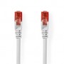 Câble Cat 6 | RJ45 Male | RJ45 Male | U/UTP | 1.00 m | Rond | PVC | Blanc | Label