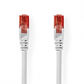 Câble Cat 6 | RJ45 Male | RJ45 Male | U/UTP | 1.00 m | Rond | PVC | Blanc | Label