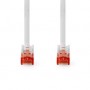 Câble Cat 6 | RJ45 Male | RJ45 Male | U/UTP | 1.00 m | Rond | PVC | Blanc | Label