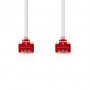 Câble Cat 6 | RJ45 Male | RJ45 Male | U/UTP | 0.50 m | Snagless | Plat | PVC | Blanc | Label
