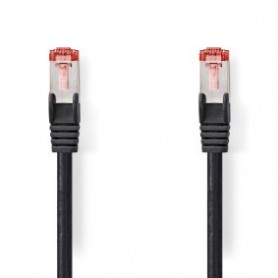 Câble Cat 6 | RJ45 Male | RJ45 Male | S/FTP | 1.00 m | Rond | LSZH | Noir | Label