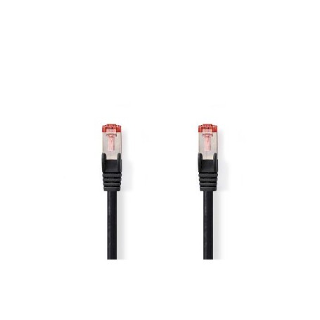 Câble Cat 6 | RJ45 Male | RJ45 Male | S/FTP | 20.0 m | Rond | LSZH | Noir | Label