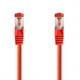 Câble Cat 6 | RJ45 Male | RJ45 Male | S/FTP | 1.00 m | Rond | LSZH | Rouge | Label