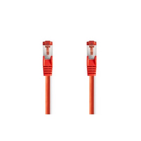 Câble Cat 6 | RJ45 Male | RJ45 Male | S/FTP | 1.00 m | Rond | LSZH | Rouge | Label