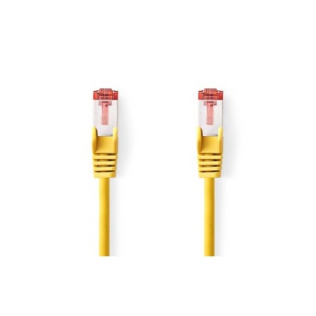 Câble Cat 6 | RJ45 Male | RJ45 Male | S/FTP | 1.00 m | Rond | LSZH | Jaune | Label