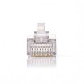 Connecteur RJ45 | Mâle | Stranded STP CAT5 | Droit | Plaqué or | 1 pièces | PVC | Transparent | Boîte