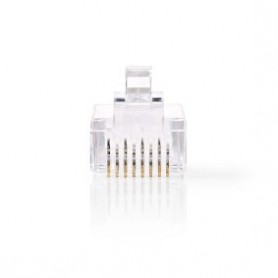 Connecteur RJ45 | Mâle | Stranded UTP CAT6 | Droit | Plaqué or | 1 pièces | PVC | Transparent | Boîte