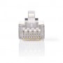 Connecteur RJ45 | Mâle | Stranded STP CAT6 | Droit | Plaqué or | 1 pièces | PVC | Transparent | Boîte