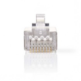 Connecteur RJ45 | Mâle | Stranded STP CAT6 | Droit | Plaqué or | 1 pièces | PVC | Transparent | Boîte
