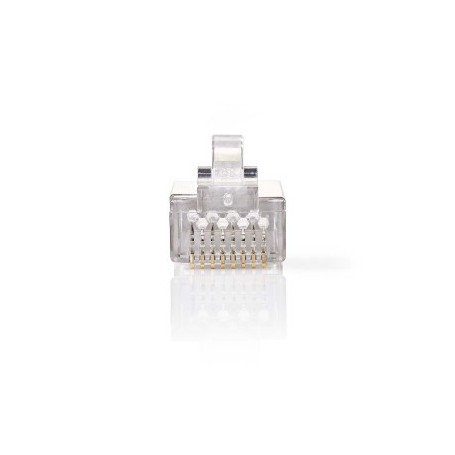 Connecteur RJ45 | Mâle | Stranded STP CAT6 | Droit | Plaqué or | 1 pièces | PVC | Transparent | Boîte