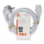 Câble d'alimentation | Prise de terre mâle | IEC-320-C13 | Coudé | Droit | Plaqué nickel | 2.00 m | Rond | PVC | Blanc | Label