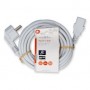 Câble d'alimentation | Prise de terre mâle | IEC-320-C13 | Coudé | Droit | Plaqué nickel | 5.00 m | Rond | PVC | Blanc | Label