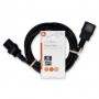 Câble d'alimentation | IEC-320-C14 | IEC-320-C13 | Droit | Droit | Plaqué nickel | 2.00 m | Rond | PVC | Noir | Label