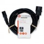 Câble d'alimentation | IEC-320-C14 | IEC-320-C13 | Droit | Droit | Plaqué nickel | 3.00 m | Rond | PVC | Noir | Label
