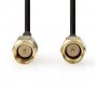 Câble d'antenne | SMA Mâle | SMA Mâle | Plaqué or | 50 Ohm | Blindé simple | 1.00 m | Rond | PVC | Noir | Label
