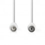 câble Coax | IEC (Coax) Mâle | IEC (Coax) Femelle | Plaqué nickel | 90 dB | 75 Ohm | Double blindage | 1.50 m | Rond | PVC | Bla