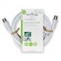 câble Coax | IEC (Coax) Mâle | IEC (Coax) Femelle | Plaqué nickel | 90 dB | 75 Ohm | Double blindage | 2.00 m | Rond | PVC | Bla