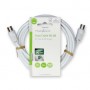 câble Coax | IEC (Coax) Mâle | IEC (Coax) Femelle | Plaqué nickel | 90 dB | 75 Ohm | Double blindage | 3.00 m | Rond | PVC | Bla