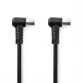 câble Coax | IEC (Coax) Mâle | IEC (Coax) Femelle | Plaqué nickel | 120 dB | 75 Ohm | Quad blindé | 1.50 m | Rond | PVC | Noir |