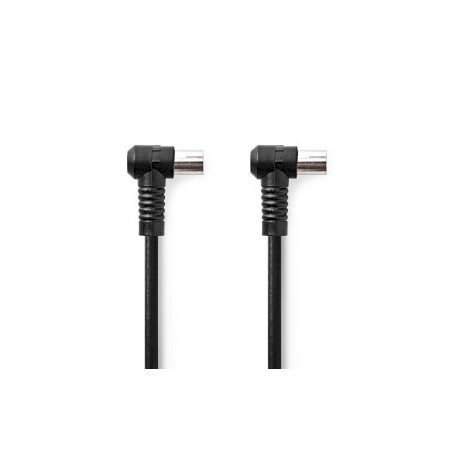 câble Coax | IEC (Coax) Mâle | IEC (Coax) Femelle | Plaqué nickel | 120 dB | 75 Ohm | Quad blindé | 1.50 m | Rond | PVC | Noir |
