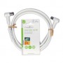 câble Coax | IEC (Coax) Mâle | IEC (Coax) Femelle | Plaqué nickel | 120 dB | 75 Ohm | Quad blindé | 1.50 m | Rond | PVC | Blanc 