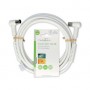 câble Coax | IEC (Coax) Mâle | IEC (Coax) Femelle | Plaqué nickel | 120 dB | 75 Ohm | Quad blindé | 3.00 m | Rond | PVC | Blanc 