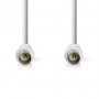 câble Coax | IEC (Coax) Mâle | IEC (Coax) Mâle | Plaqué nickel | 90 dB | 75 Ohm | Double blindage | 3.00 m | Rond | PVC | Blanc 