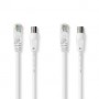 Câble combiné Coax et Cat6 | IEC (Coax) Mâle / RJ45 Male | IEC (Coax) Femelle / RJ45 Male | Plaqué nickel | RG58 | 75 Ohm | Doub