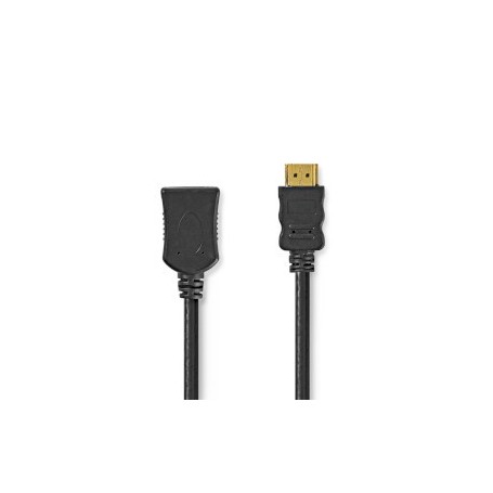 Câble HDMI Haute Vitesse avec ethernet | HDMI™ Connecteur | HDMI™ Femelle | 4K@30Hz | 10.2 Gbps | 5.00 m | Rond | PVC | Noir | L