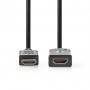 Câble HDMI Haute Vitesse avec ethernet | HDMI™ Connecteur | HDMI™ Femelle | 4K@30Hz | 10.2 Gbps | 5.00 m | Rond | PVC | Noir | L