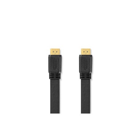 Câble HDMI Haute Vitesse avec ethernet | HDMI™ Connecteur | HDMI™ Connecteur | 4K@30Hz | 10.2 Gbps | 10.0 m | Plat | PVC | Noir 