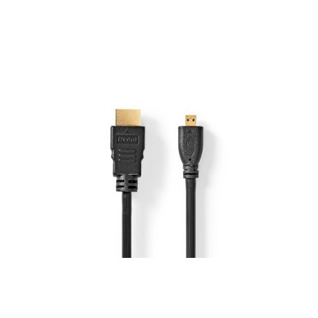Câble HDMI Haute Vitesse avec ethernet | HDMI™ Connecteur | HDMI™ Micro Connecteur | 4K@30Hz | 10.2 Gbps | 1.50 m | Rond | PVC |