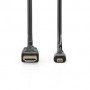 Câble HDMI Haute Vitesse avec ethernet | HDMI™ Connecteur | HDMI™ Micro Connecteur | 4K@30Hz | 10.2 Gbps | 1.50 m | Rond | PVC |
