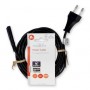 Câble d'alimentation | Euro Masculin | IEC-320-C7 | Droit | Droit | Plaqué nickel | 3.00 m | Plat | PVC | Noir | Label