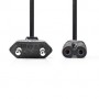 Cordon d'alimentation pour Aspirateur | 10.0 m | CEE 7/17 | 250 V AC | 16 A | Noir | PVC