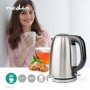 Bouilloire électrique | 1.7 l | Acier | Argent / Noir | Rotatif à 360 degrés | Élément chauffant dissimulé | Contrôleur Strix® |