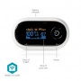 Oxymètre de Pouls | Bluetooth | Écran OLED | Alarme auditive / Capteur de haute précision / Fréquence du pouls / Indice de perfu