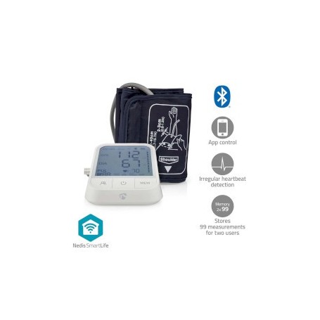 Moniteur de Pression Sanguine | Bras | Bluetooth | Écran LCD | 22 - 42 cm | Détection des battements cardiaques irréguliers / Dé