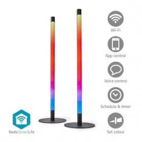 Lumière d'ambiance SmartLife | Wi-Fi | Tube | 600 lm | Blanc chaud à frais / RGBIC | 2700 - 6500 K | 36 W | Métal