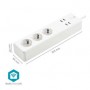 Multiprise SmartLife | Wi-Fi | 3x Prise de terre femelle (CEE 7/3) / 4 x USB | 16 A | 3680 W | 1.80 m | -10 - 40 °C | Android™ /