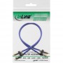 Câble Cinch AUDIO, InLine®, PREMIUM, prise doré, 2x Cinch mâle/mâle, 0,5m