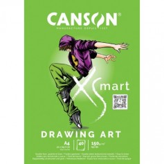 CANSON Bloc de dessin XS'MART DRAWING ART, A4