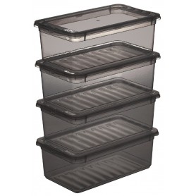 keeeper Set de boîtes de rangement 'bea', 3x 11 L, gris