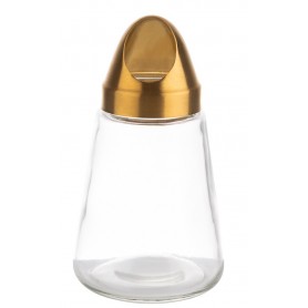 APS Pot à snack, verre/acier inoxydable, 350 ml, noir