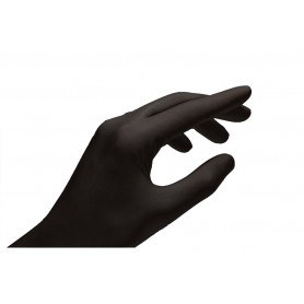 Lifemed Gant en nitrile, noir, sans poudre, taille L