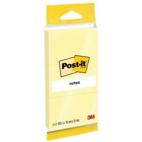 Post-it Notes adhésives, 76 x 127 mm, blister, jaune